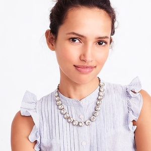 J Crew Factory Brass Plated Crystal Necklace